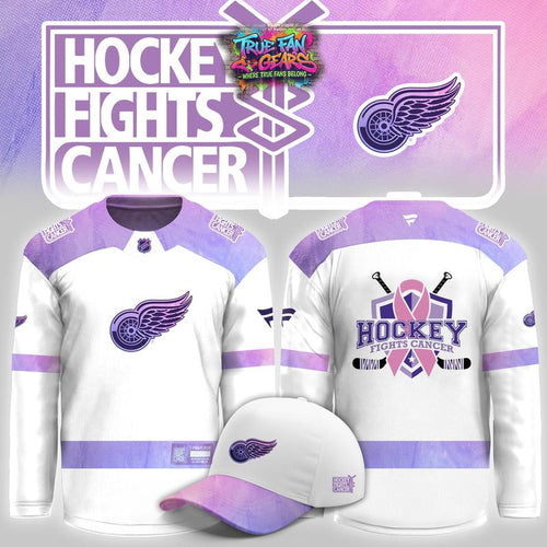 Detroit Red Wings Hockey Fights Cancer 2026 Hockey Jersey
