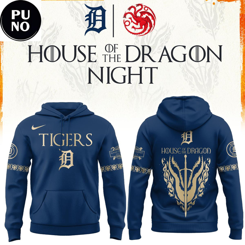 Detroit Tigers 2026 House of the Dragon Night Hoodie Shirt