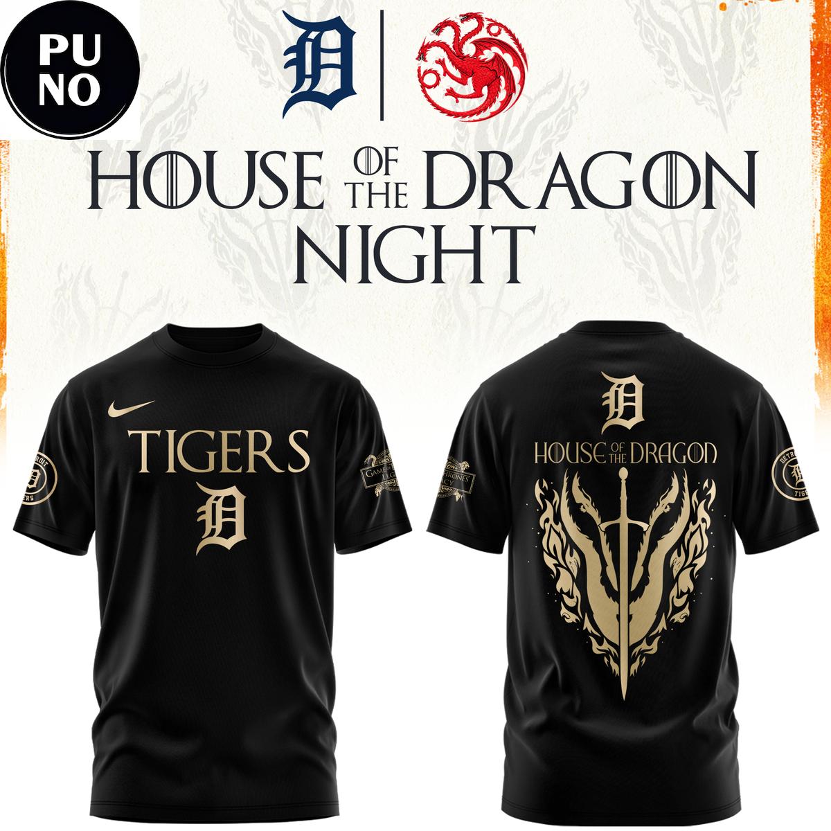 Detroit Tigers 2026 House of the Dragon Night Hoodie Shirt