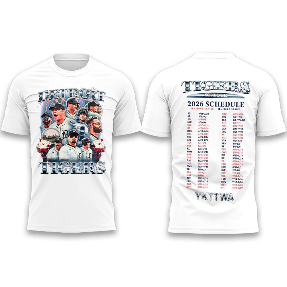 Detroit Tigers 2026 Schedule Shirt