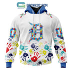 Detroit Tigers MLB Autism Awareness Hand Design Personalized Hoodie T Shirt