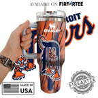 Detroit Tigers Split Design Stanley Tumbler Custom Baseball Fan Mug