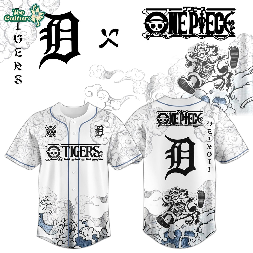 Detroit Tigers x One Piece Jersey 2026 Luffy Gear 5