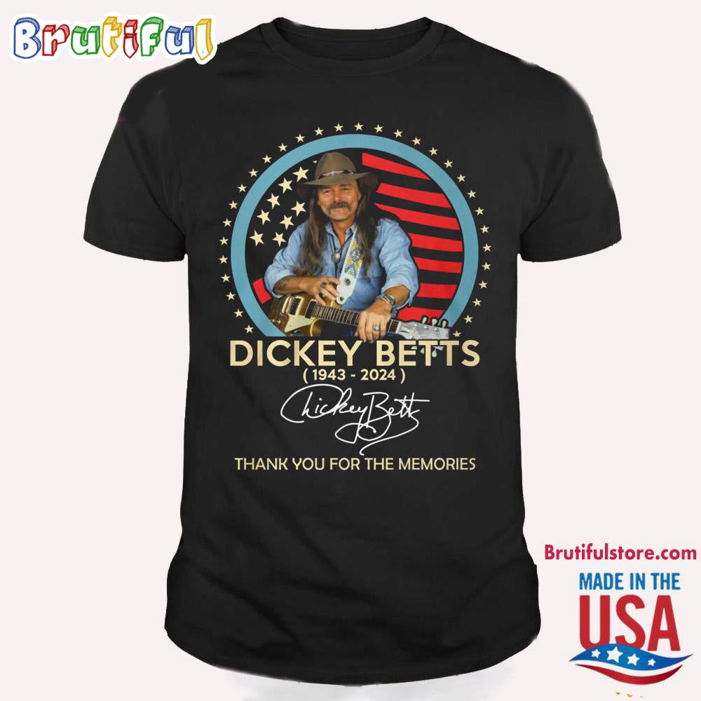 Dickey Betts 1943-2024 Thank You For The Memory T Shirt
