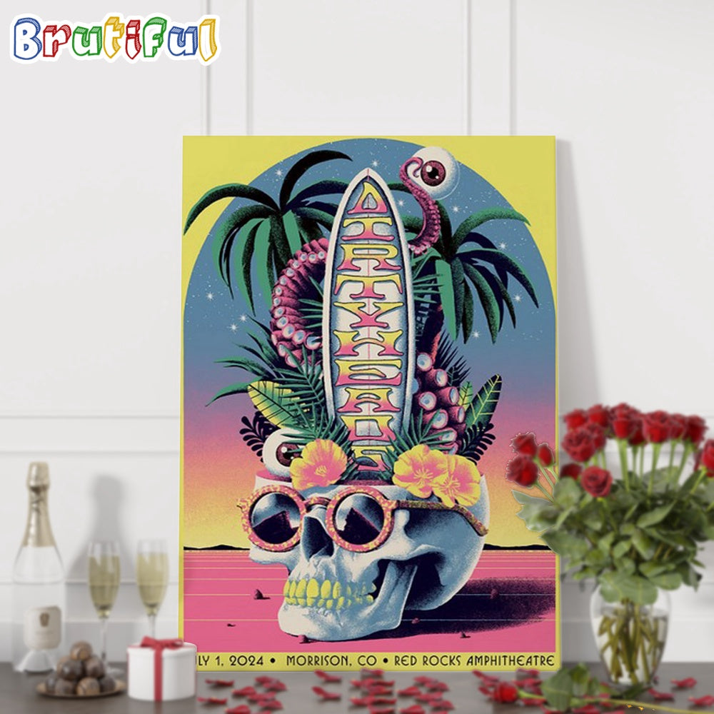 Dirty Heads July 1 2024 Red Rocks Amphitheatre Morrison CO Wall Art Poster Canvas