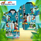 Miami Dolphins Hawaiian Shirt – Mickey Surfboard Beach Fan Design