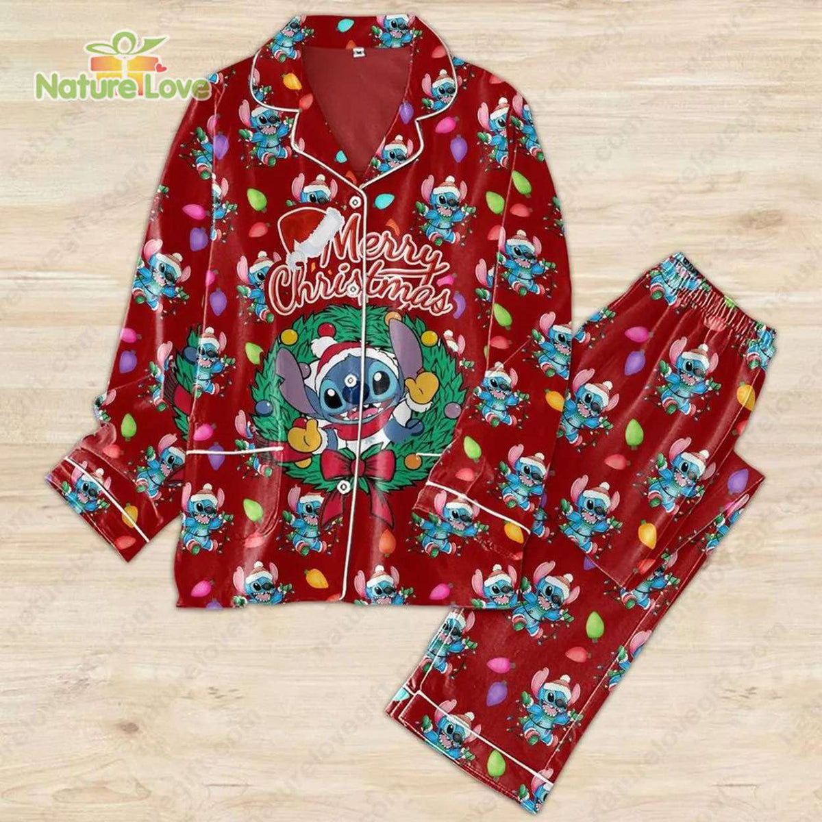 Disney Stitch Christmas​ Merry Stitchmas Stitch Christmas Pajamas​