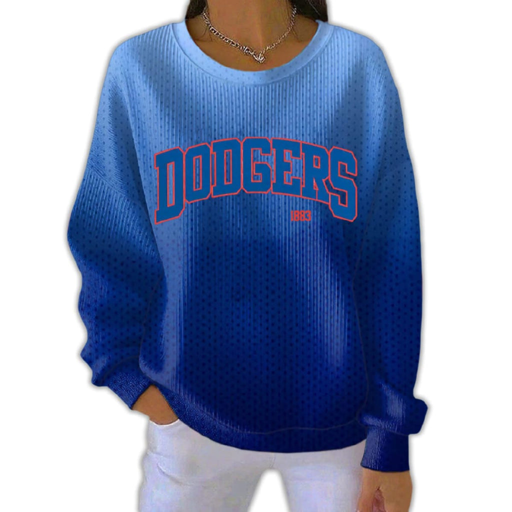 Dodgers 1883 Baseball Elastic Pit Strip Hoodie T-Shirt