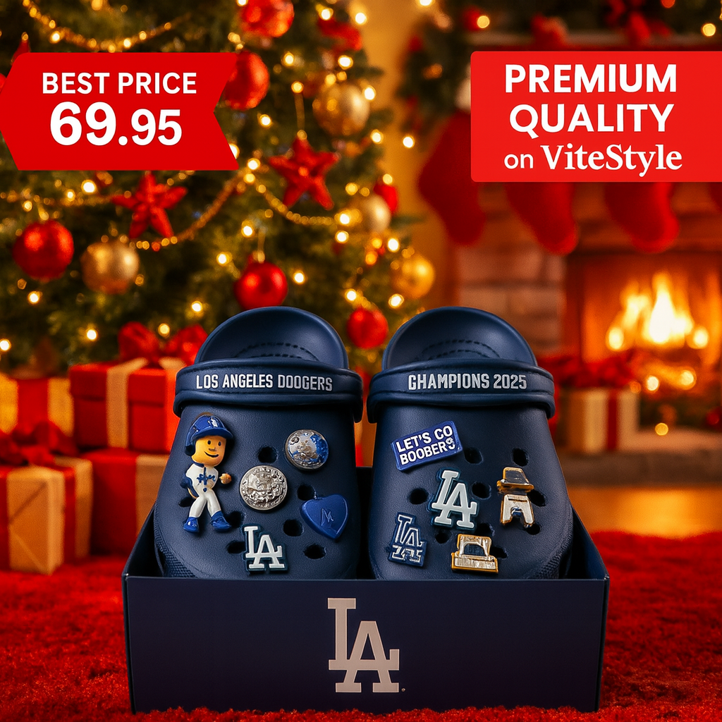 Dodgers 2025 World Series Champions Crocs With Charms