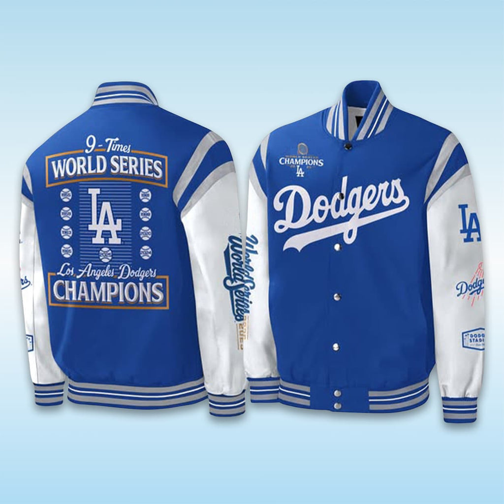 Dodgers 9-Times World Series Champions Baseball Jacket