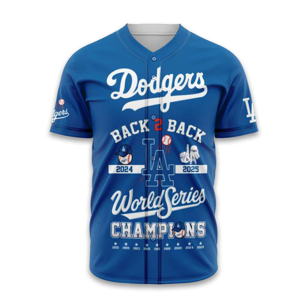 Dodgers B2B World Series Champs Baseball Jersey