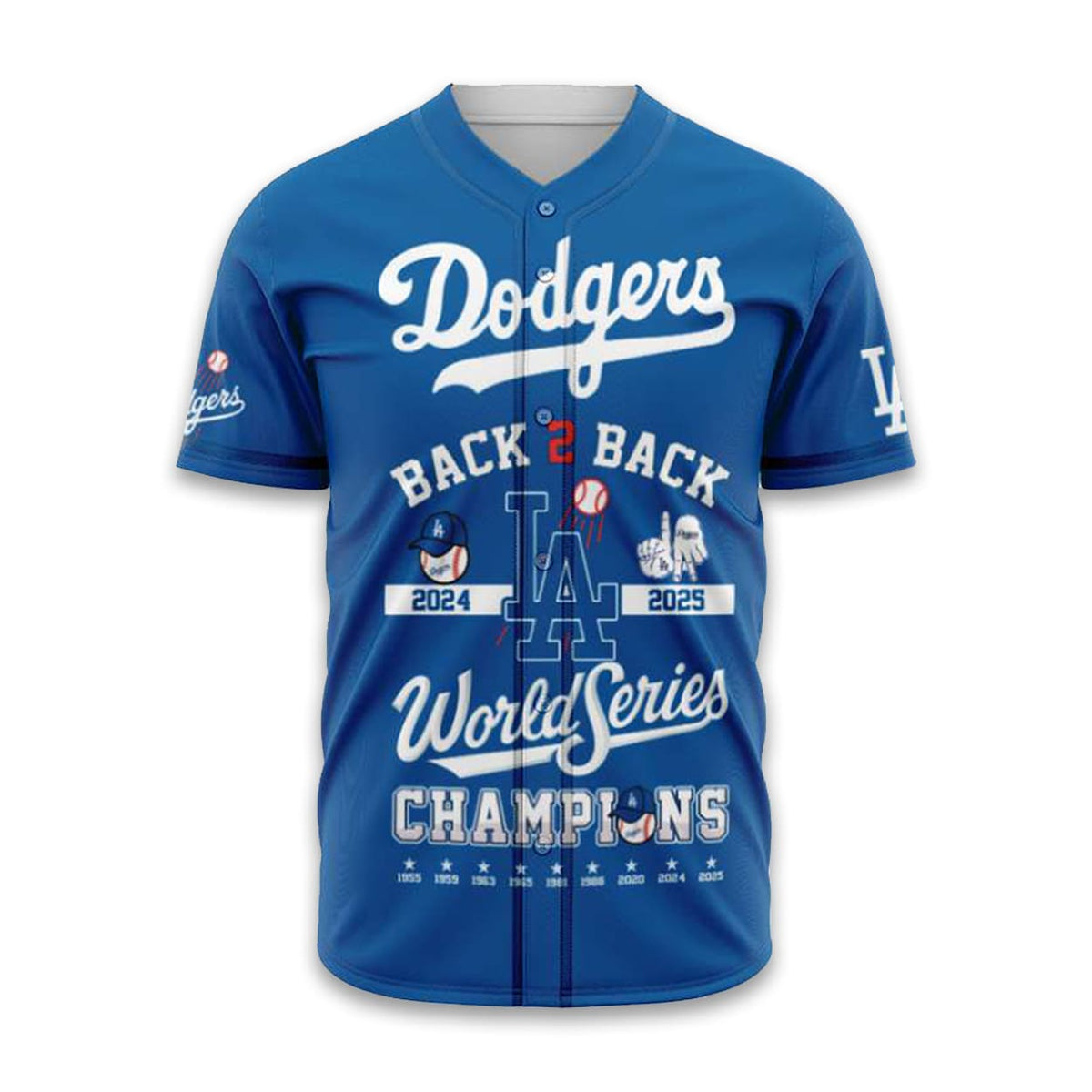 Dodgers B2B World Series Champs Baseball Jersey