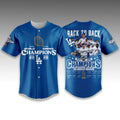 Dodgers Back To Back World Series Champions 2025 Baseball Jersey