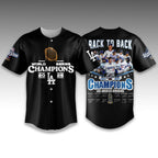 Dodgers Back To Back World Series Champions 2025 Baseball Jersey
