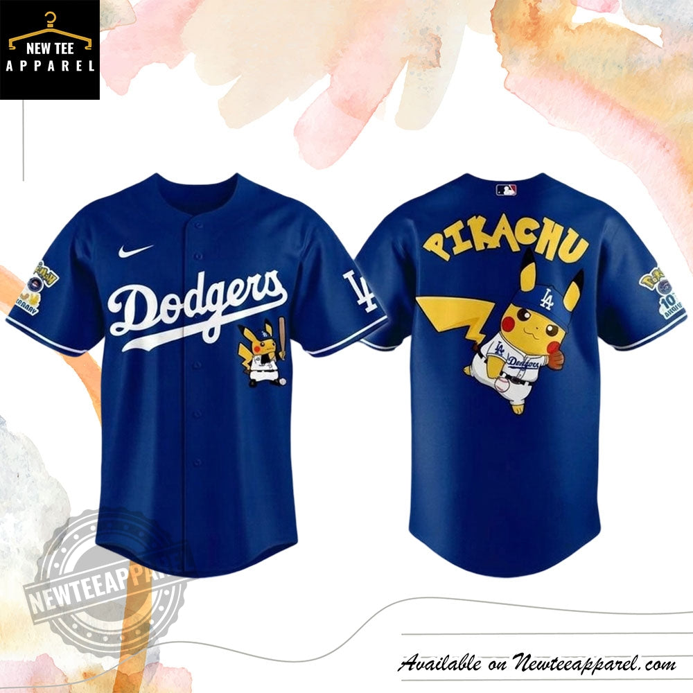 Dodgers Pikachu Baseball Jersey