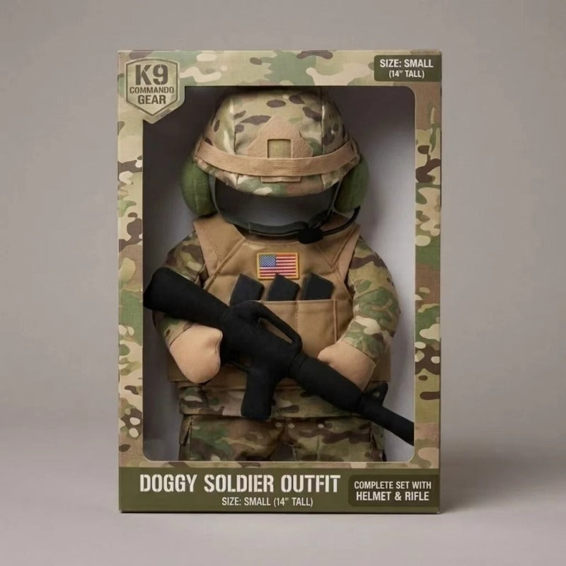 Doggy Soldier Funny Soldier Pet Costume