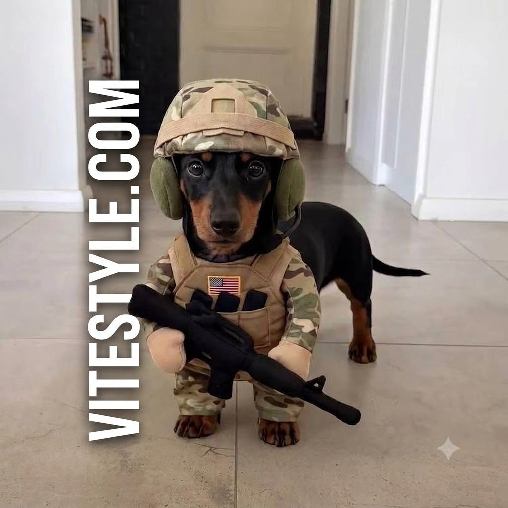 Doggy Soldier Funny Soldier Pet Costume