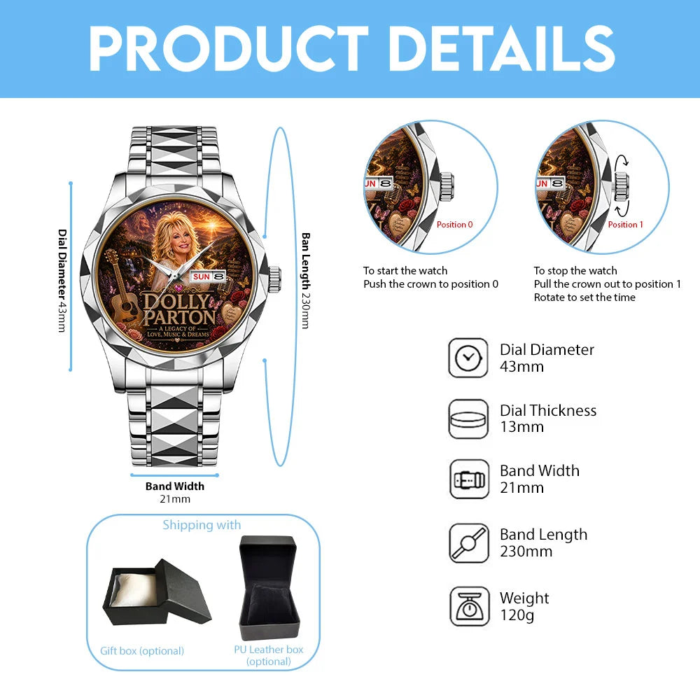 Dolly Parton Alloy Luxury Quartz Watch - TMTHU8950