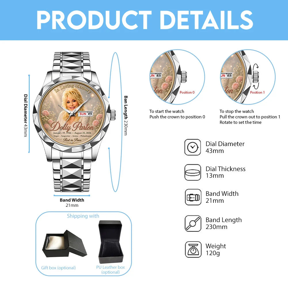 Dolly Parton Alloy Luxury Quartz Watch - TMTHU8993