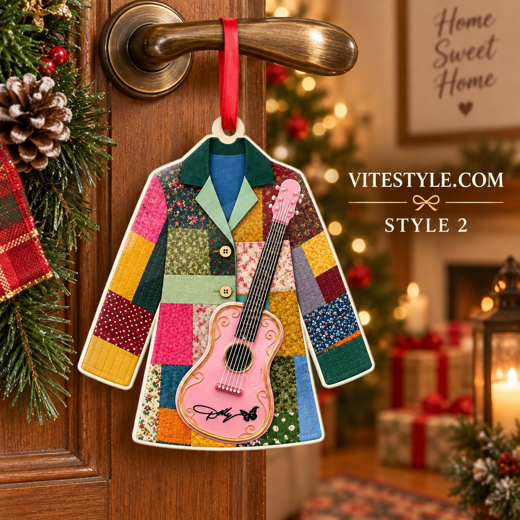 Dolly Parton Coat of Many Colors Acrylic Ornament