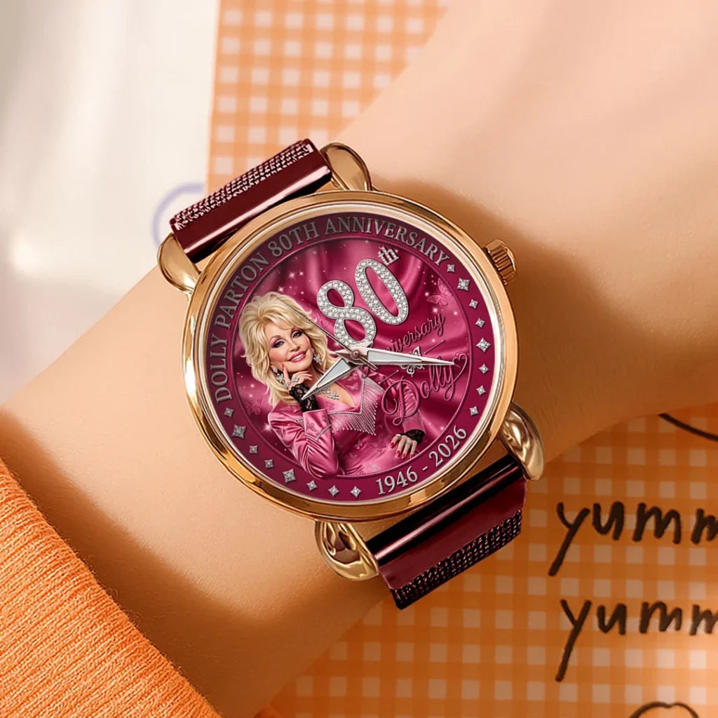 Dolly Parton Mesh Strap Quartz Watch - TMTHU8877