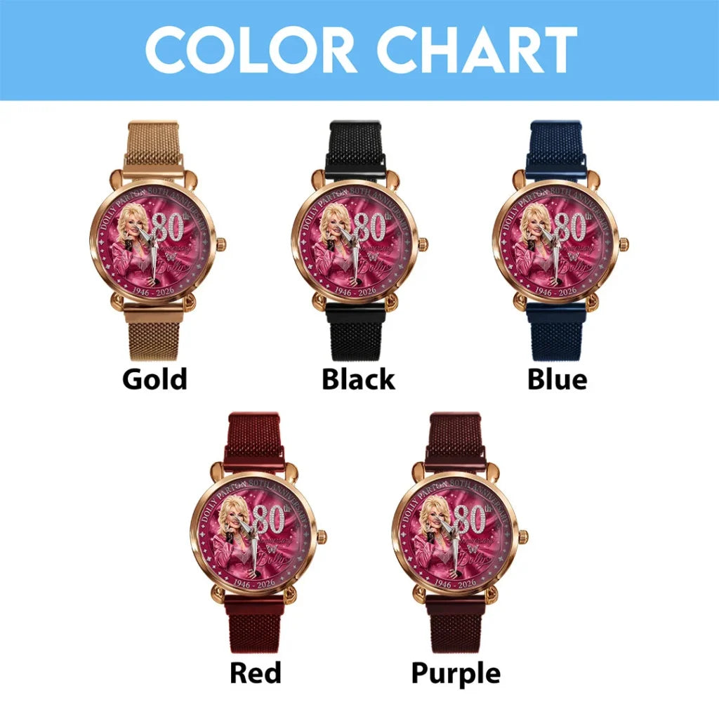 Dolly Parton Mesh Strap Quartz Watch - TMTHU8877
