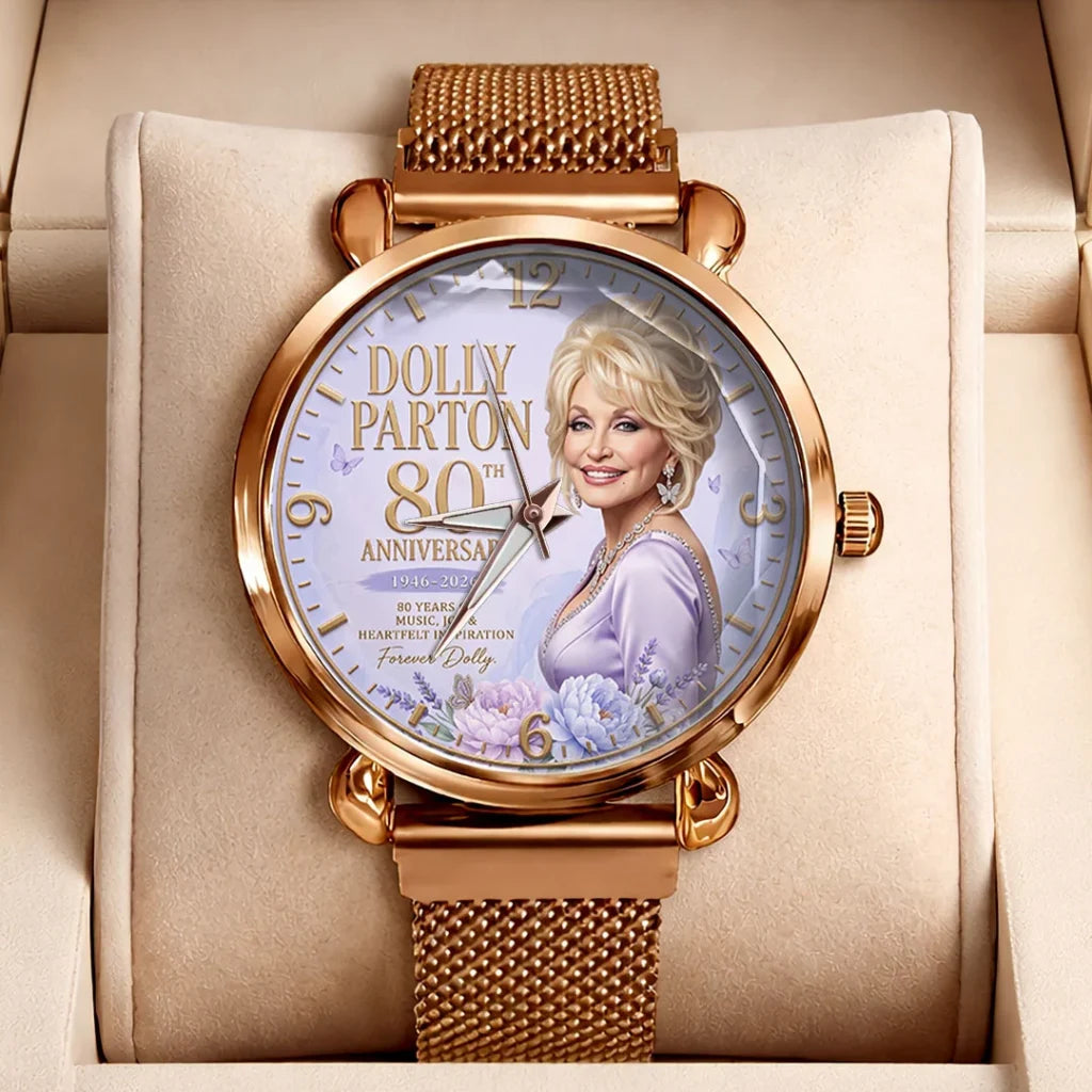Dolly Parton Mesh Strap Quartz Watch - TMTHU8881