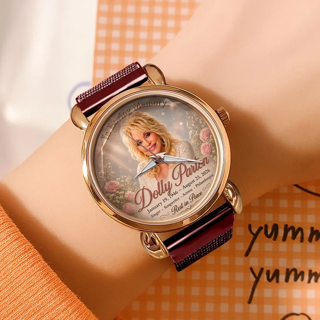Dolly Parton Mesh Strap Quartz Watch - TMTHU8994