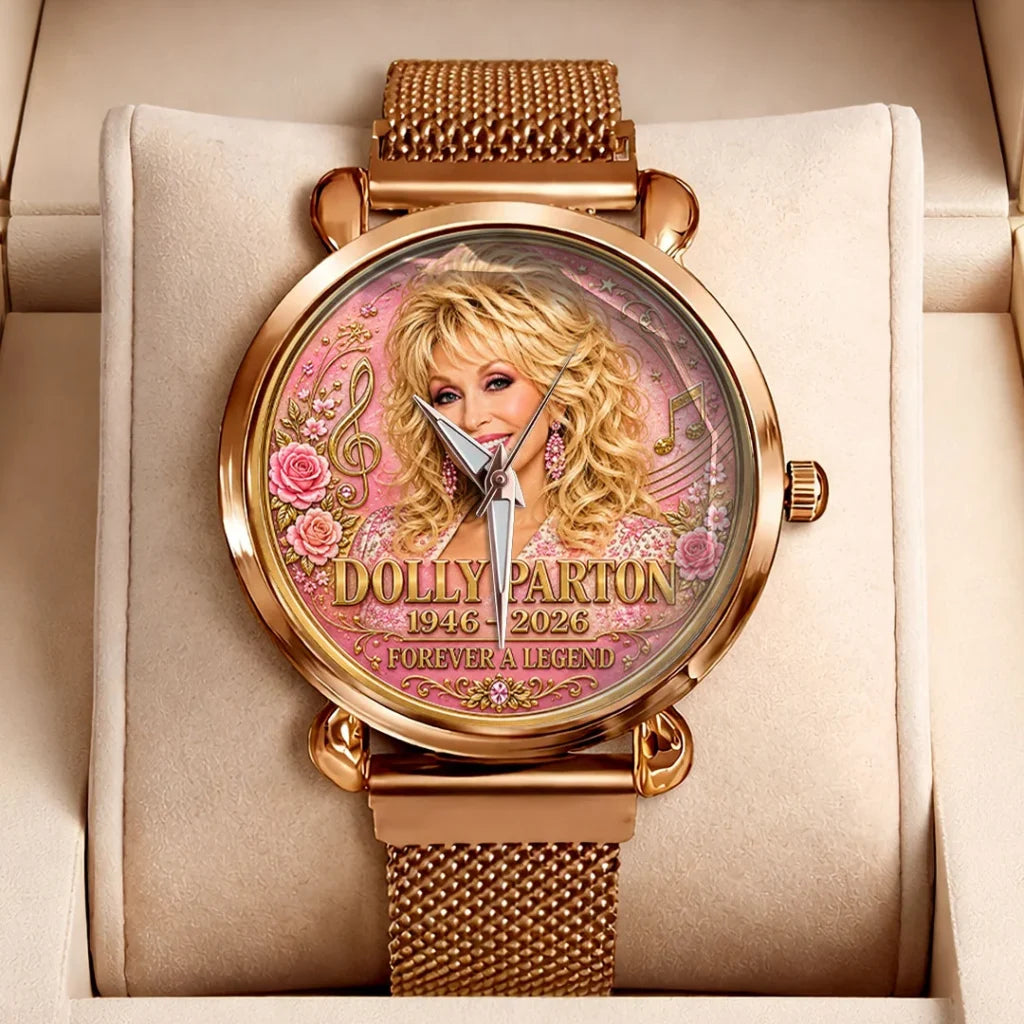 Dolly Parton Mesh Strap Quartz Watch - HOATT20814