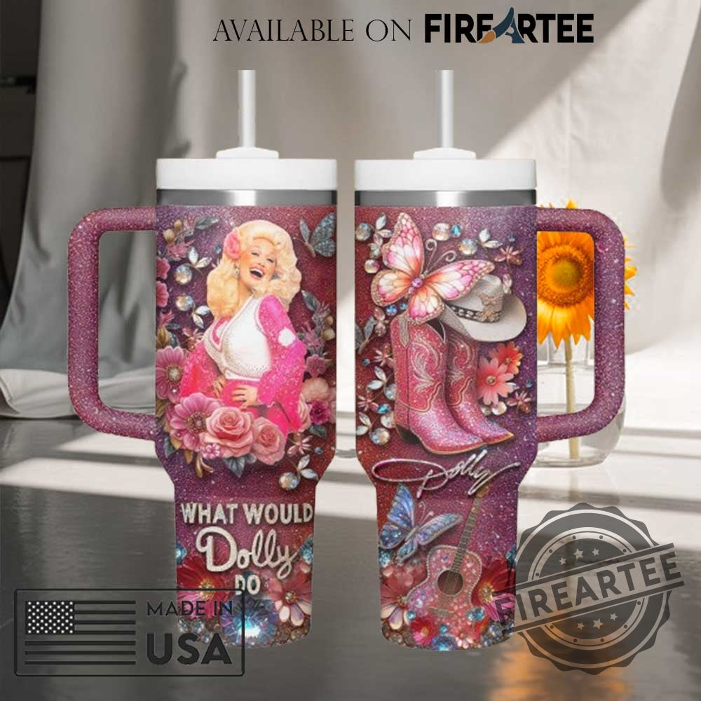 Dolly Parton What Would Dolly Do Glitter Tumbler