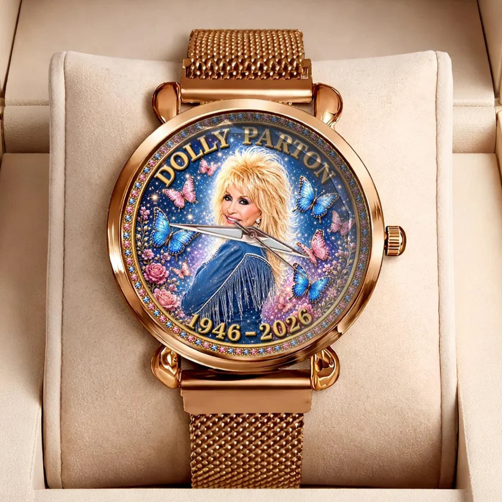 Dolly Parton Mesh Strap Quartz Watch - HOATT20759