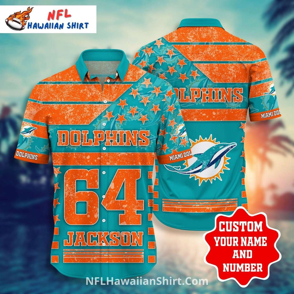 Dolphins Hawaiian Shirt – Customizable Stars And Stripes Design