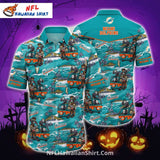 Dolphins Hawaiian Shirt, Halloween Horror Spooky Theme