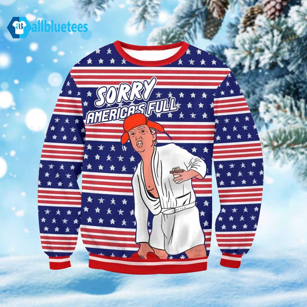 Donald Trump Sorry America’s Full Ugly Christmas Sweater
