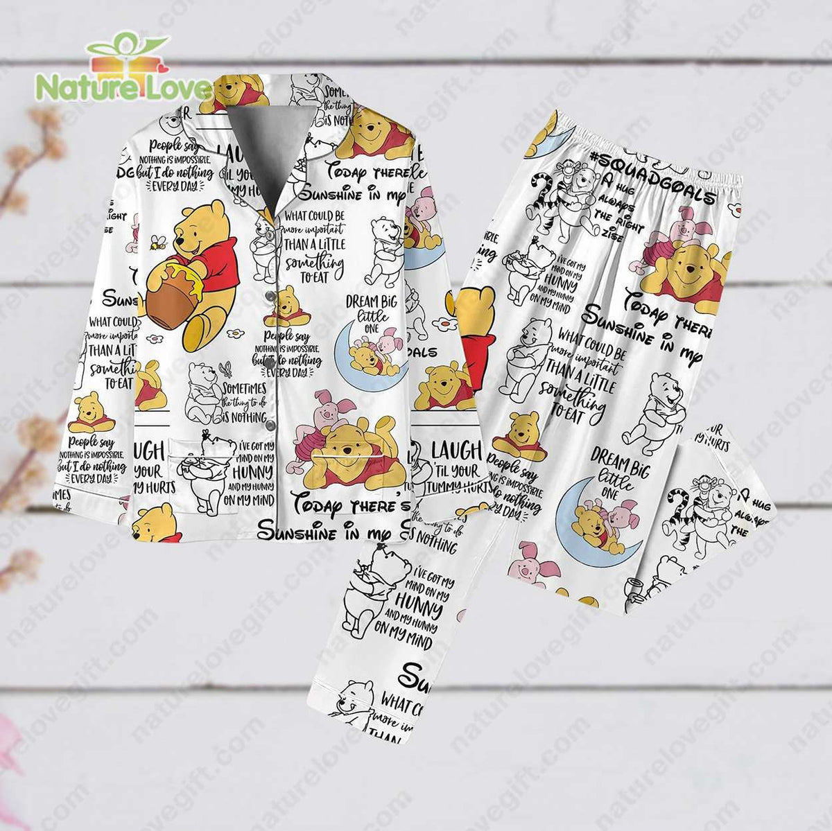 Dream Big Little One Winnie The Pooh Pajamas Disney Cartoon Pjs