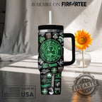 Dropkick Murphys Clover Skeleton Design Travel Mug Stanley Style Tumbler