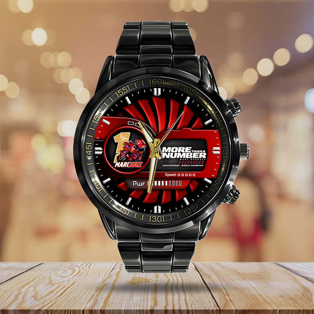 Ducati Lenovo Team x Marc Márquez Black Stainless Steel Watch - TANTN17126