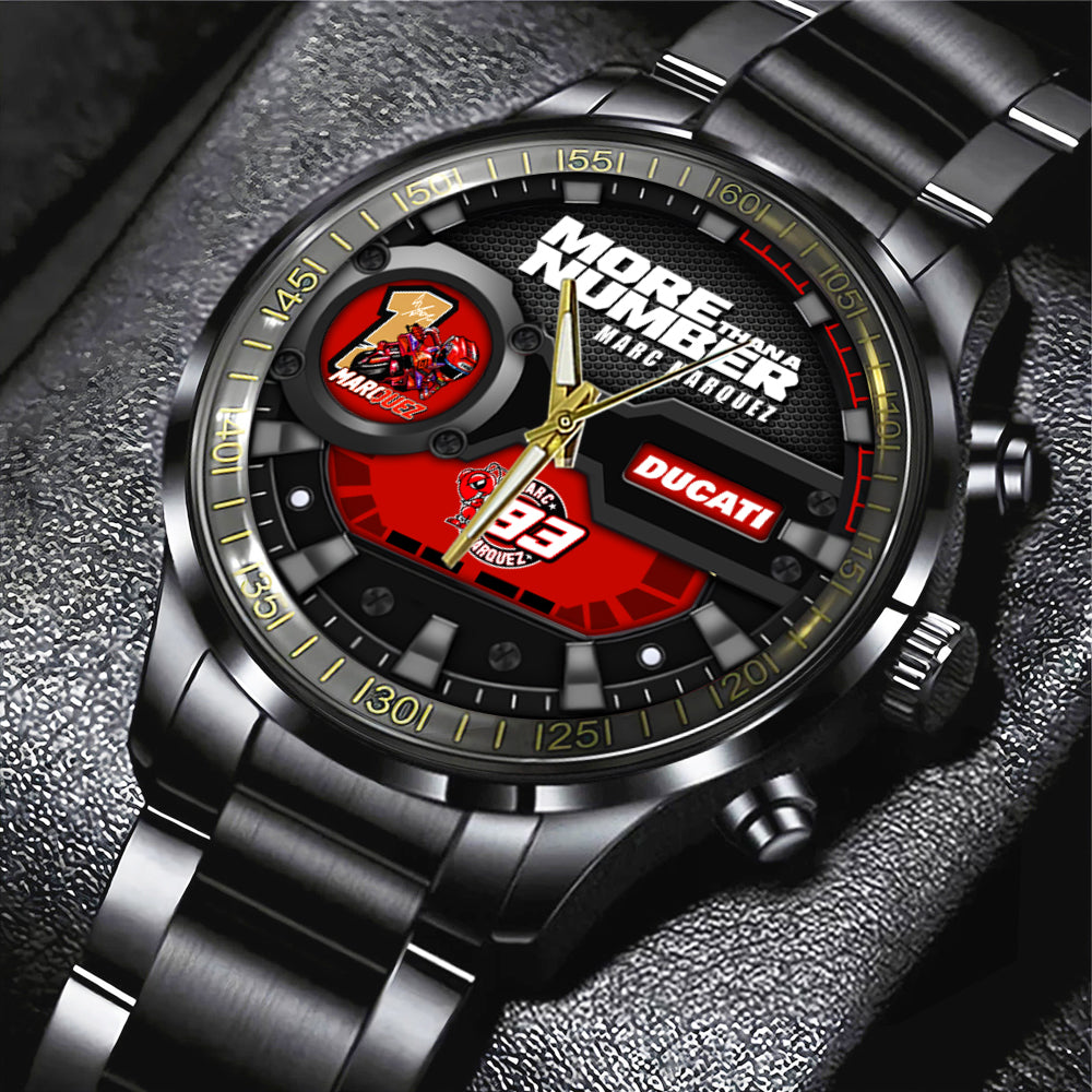 Ducati Lenovo Team x Marc Márquez Black Stainless Steel Watch - TANTN17128