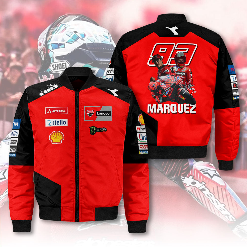 Ducati Lenovo Team x Marc Marquez 3D Bomber Jacket – HOATT 9263
