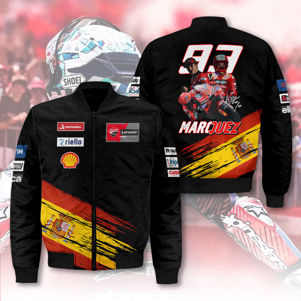 Ducati Lenovo Team x Marc Marquez 3D Bomber Jacket – HOATT 9613