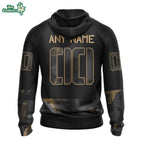 ECHL Trenton Ironhawks Personalized Camo Military Appreciation Hoodie