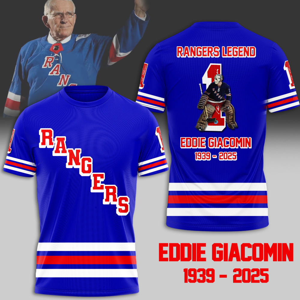 Texas Rangers x Eddie Giacomin 3D Apparel – TMTHU1029