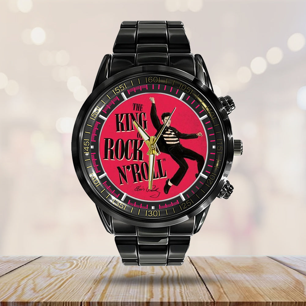 Elvis Presley Black Stainless Steel Watch - GNE 1170
