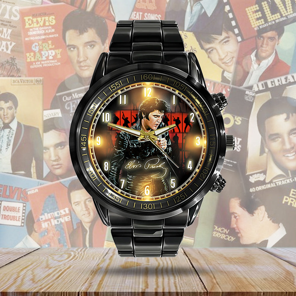 Elvis Presley Black Stainless Steel Watch - MAITM 7283