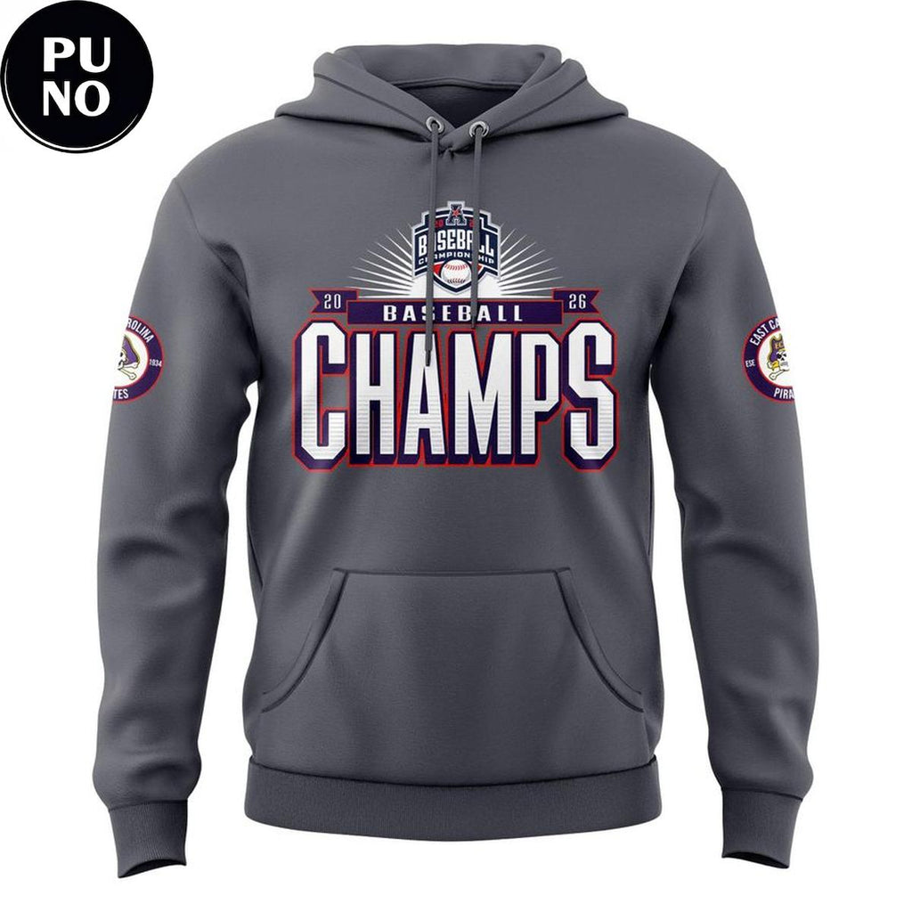 East Carolina Pirates 2026 American Baseball Champions Hoodie T-Shirt