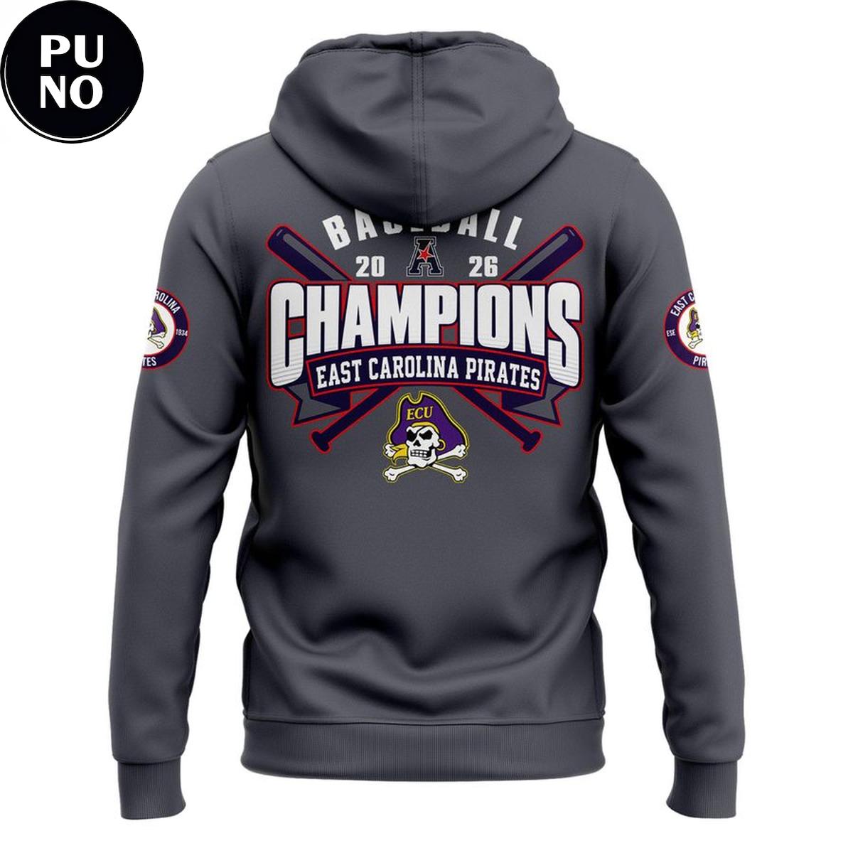 East Carolina Pirates 2026 American Baseball Champions Hoodie T-Shirt