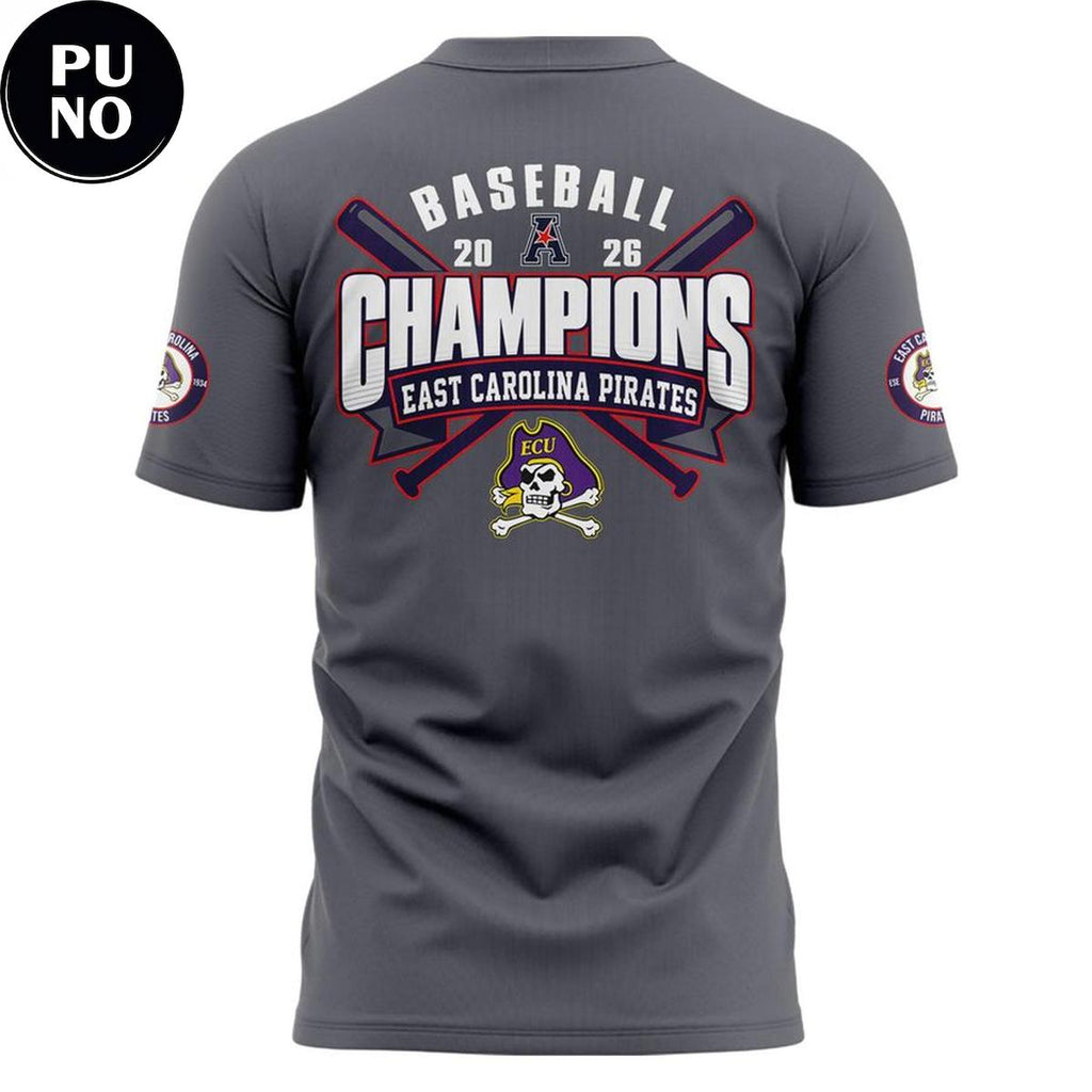 East Carolina Pirates 2026 American Baseball Champions Hoodie T-Shirt