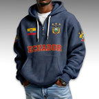 Ecuador World Cup 2026 Waffle Quarter Zip Hoodie