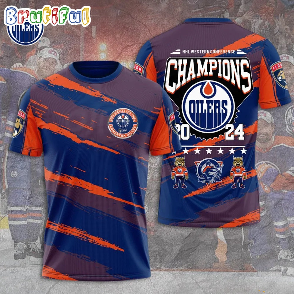 Edmonton Oilers 2024 NHL Western Conference Stanley Cup Champions Hoodie T-Shirt