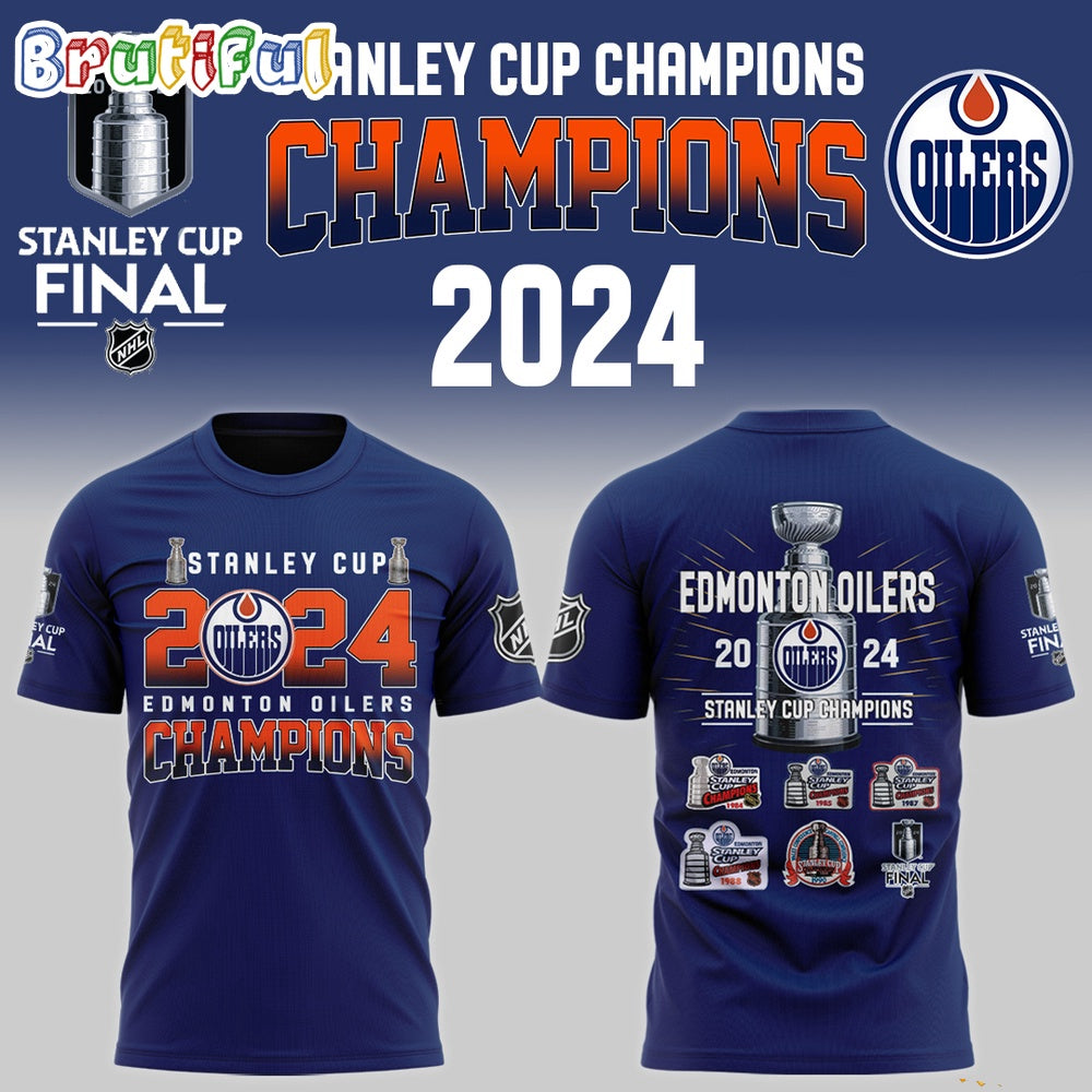 Edmonton Stanley Cup Champions 2024 3D T Shirt